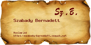 Szabady Bernadett névjegykártya